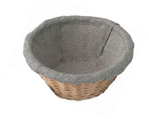 Matfer Bourgeat 10 5/8 in Round Linen-Lined Wicker Proofing Basket