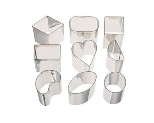 Ateco 1 1/4 in. x 2 in. 9pc set of Petit Cutters