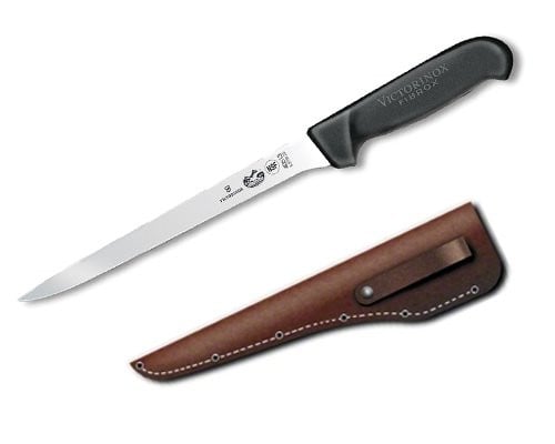 Victorinox Fibrox 8 in. Flexible Fillet Knife with Leather Sheath