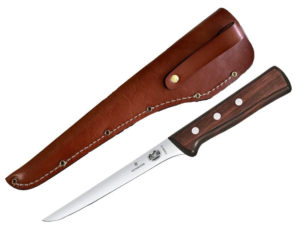 6” Straight Boning Knife with Leather Sheath