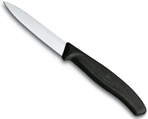Victorinox 3 1/4 in. Spear Point Paring Knife, Black Handle