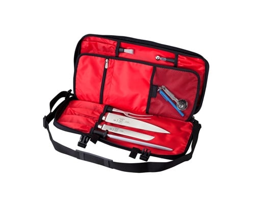 Mercer Single Zip 12 Slot Knife Case open