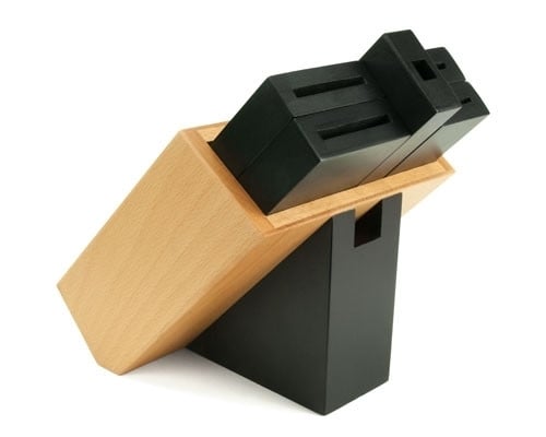 Shun 6 Slot Modular Beechwood / Black Block