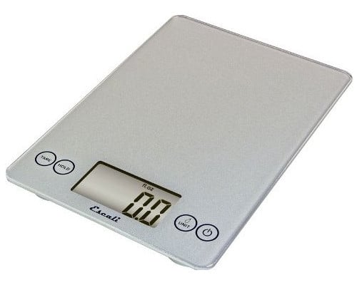 Escali Arti-Glass Shiny Silver Kitchen Scale