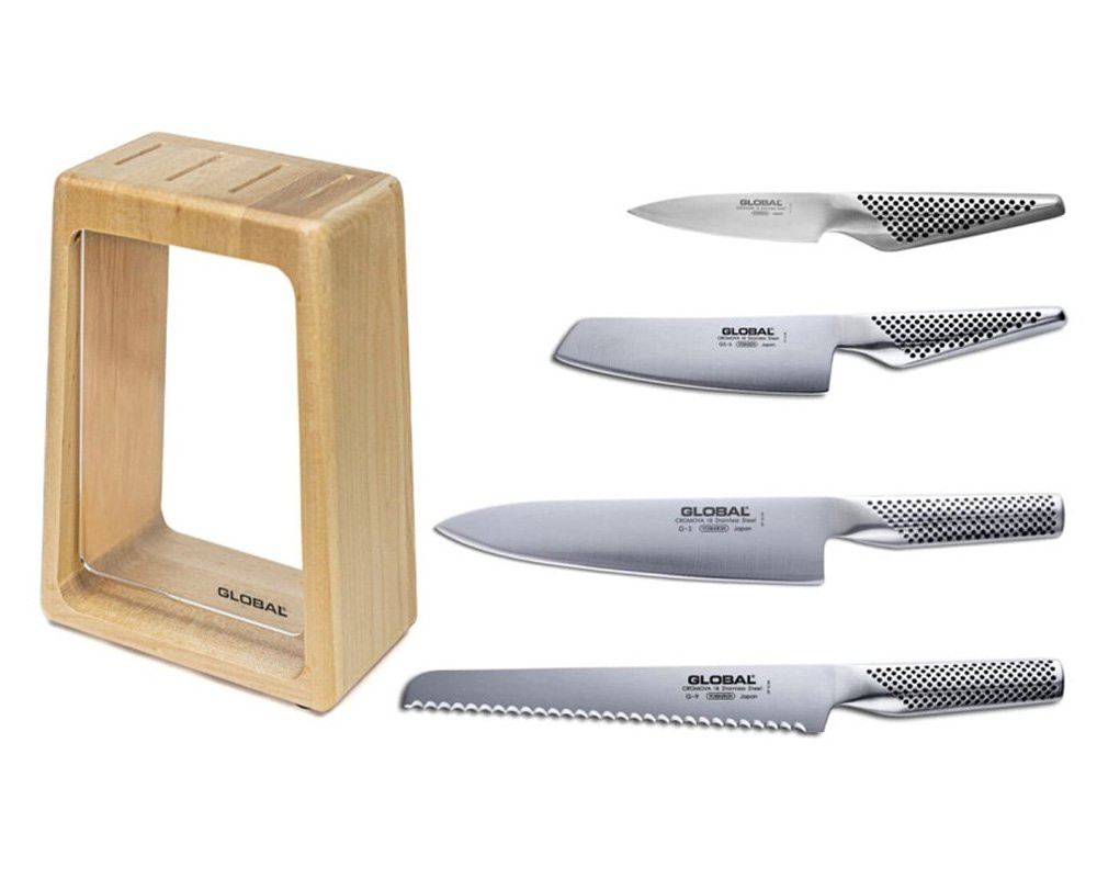 Global Classic 5 pc Hashira Knife Block Set