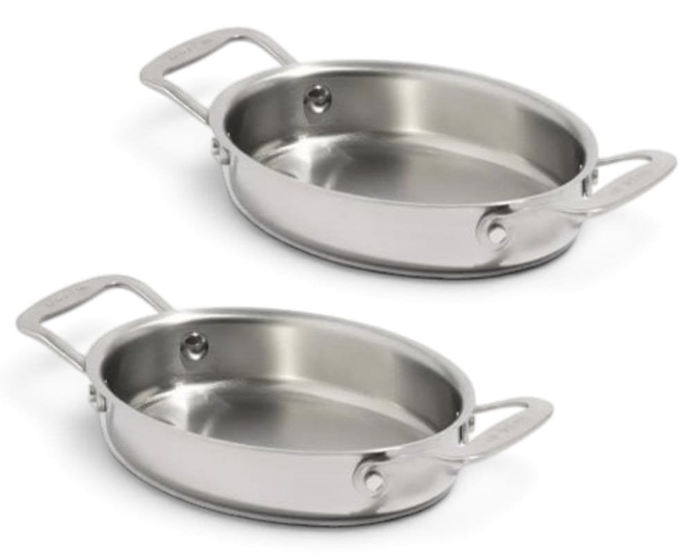 Made In Stainless Steel Oval Gratin Dish - Set of 2