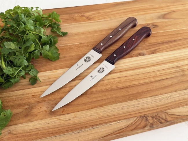 Victorinox Serrated Utility Knife with Rosewood Handle | Knife
