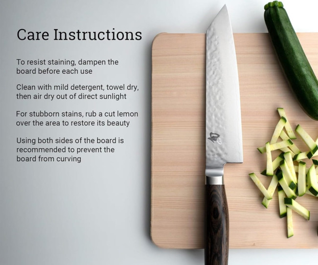 Shun 20 x 14 in. Hinoki Cutting Board | Knife Merchant