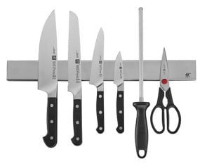 Zwilling Pro 7-pc, Set with 17.5" Stainless Magnetic Knife Bar