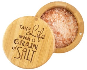 Totally Bamboo Round Grain of Salt Box