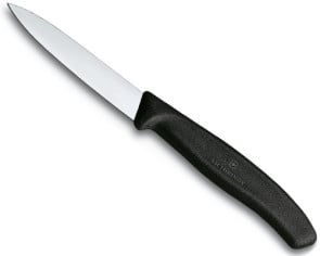 Victorinox 3 1/4 in. Spear Point Paring Knife, Black Handle