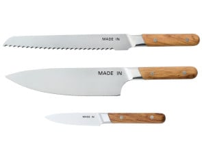 Made In Olive Wood 3-Piece Knife Set