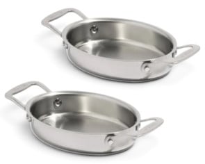 Made In Stainless Steel Oval Gratin Dish - Set of 2