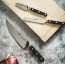 Zwilling Pro 3 Pc. Starter Knife Set displayed on cutting board