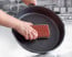 Chain Mail Pot Scrubber scrubbing pan