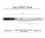 Shun Classic 9 in. (230mm) Bread Knife Measurements