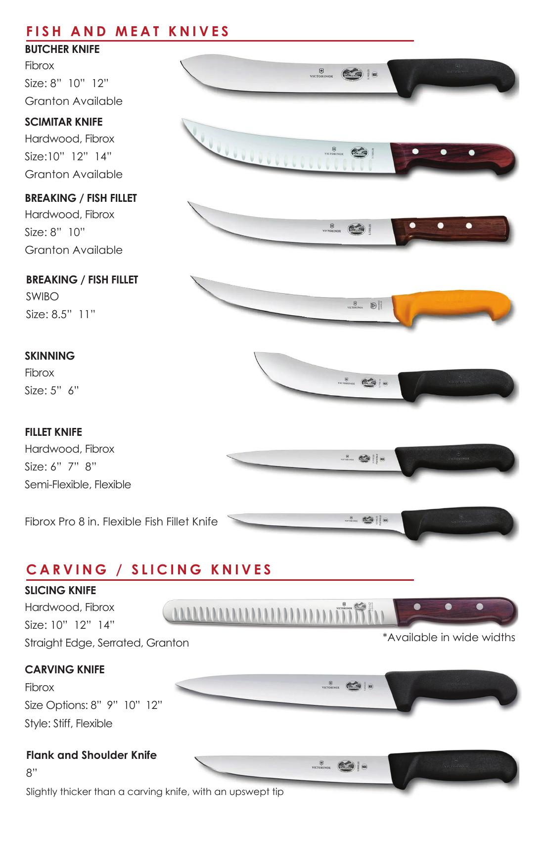 Victorinox fish and meat knives