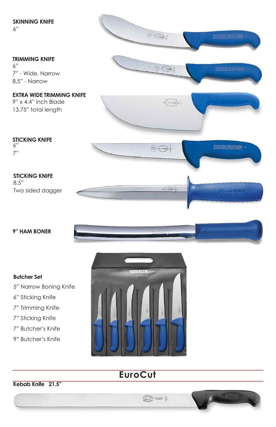 F Dick butcher knives