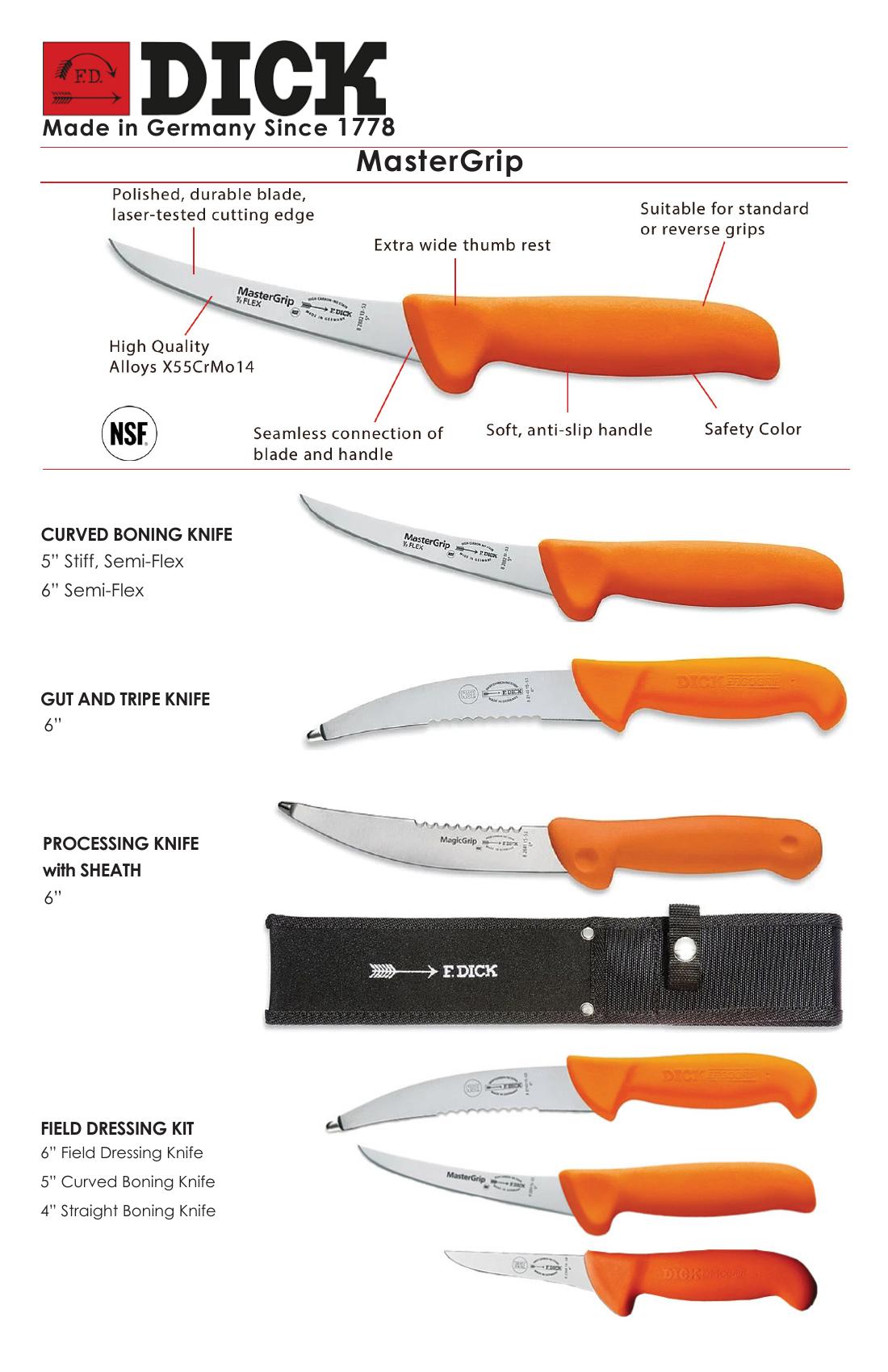F Dick MasterGrip knives