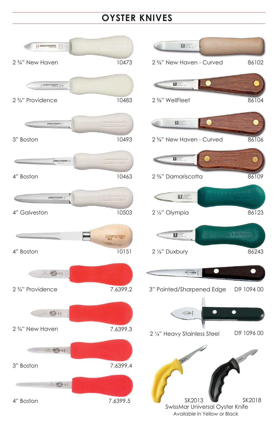 Oyster knives