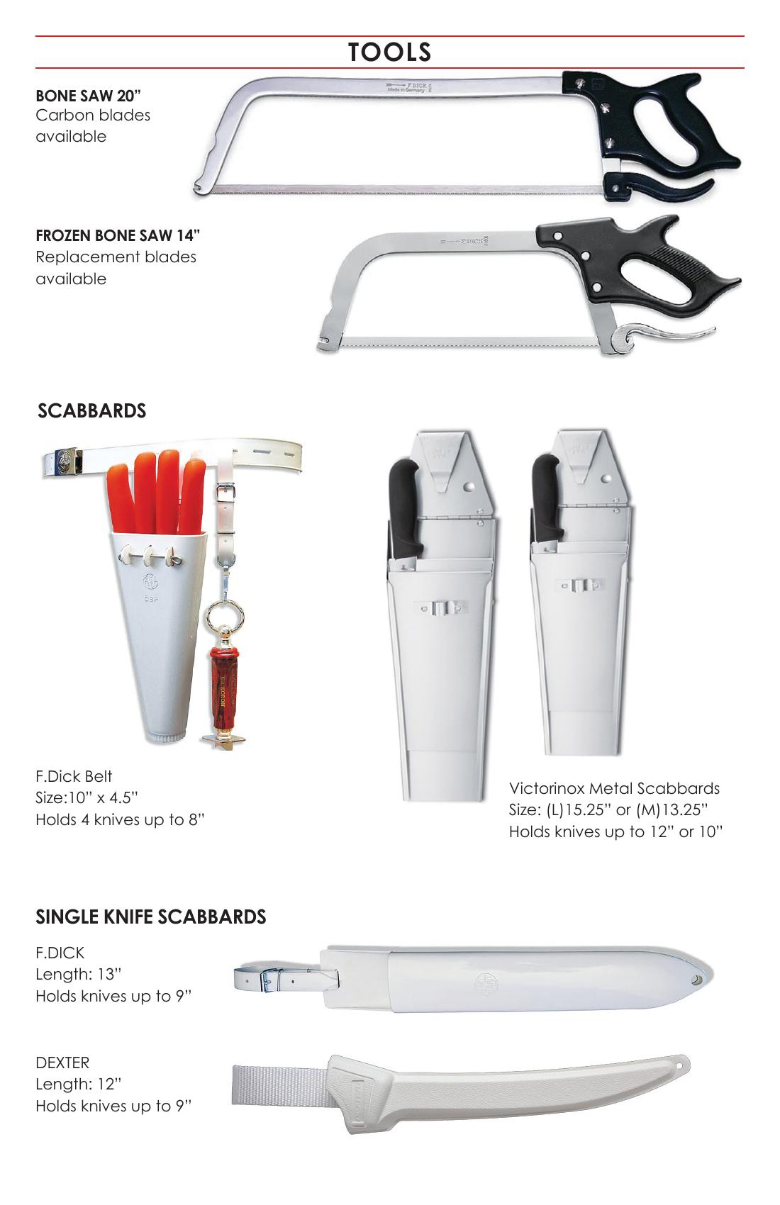 Tools and scabbards