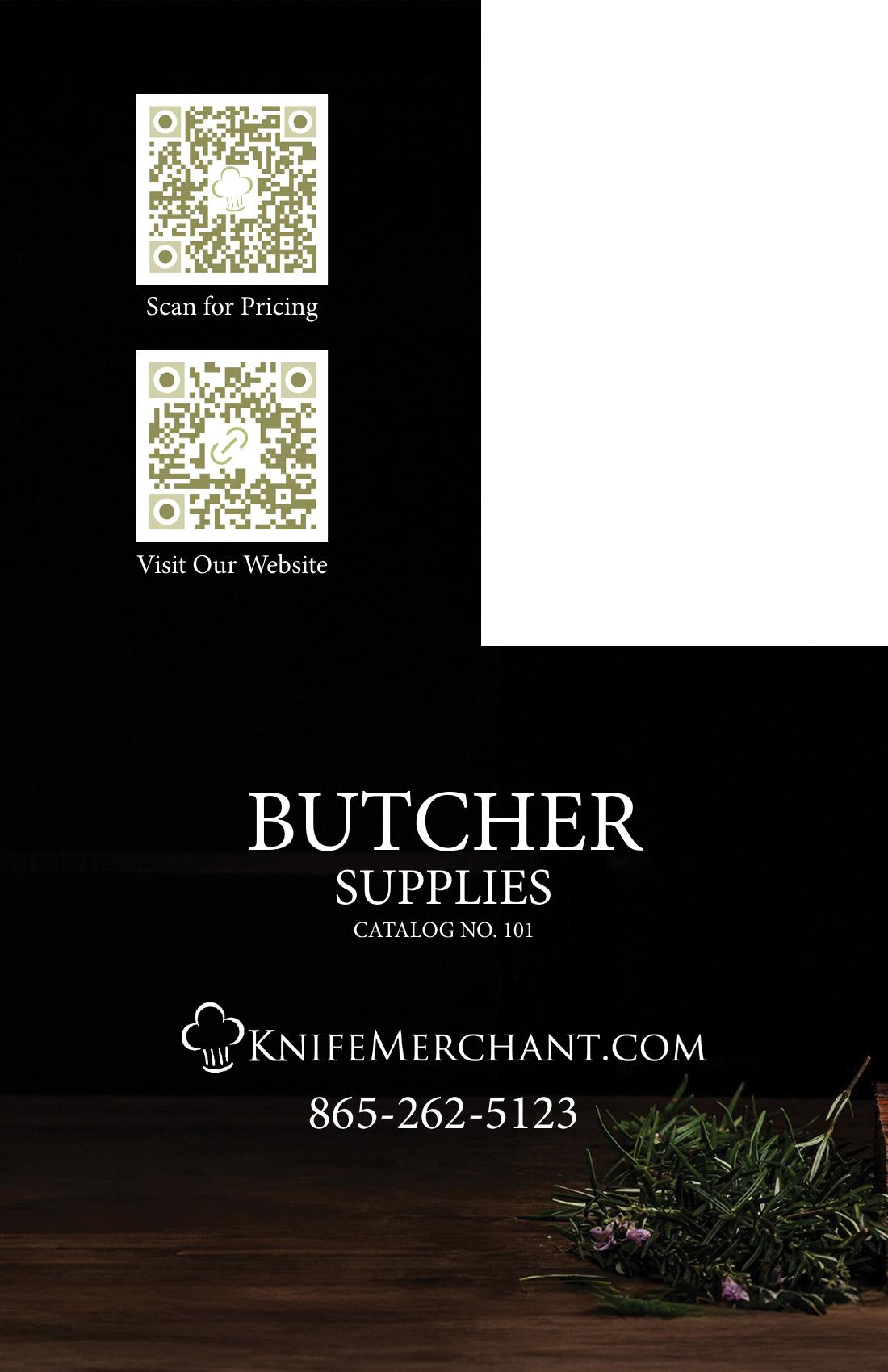 Butcher Supplies Catalog Back Cover