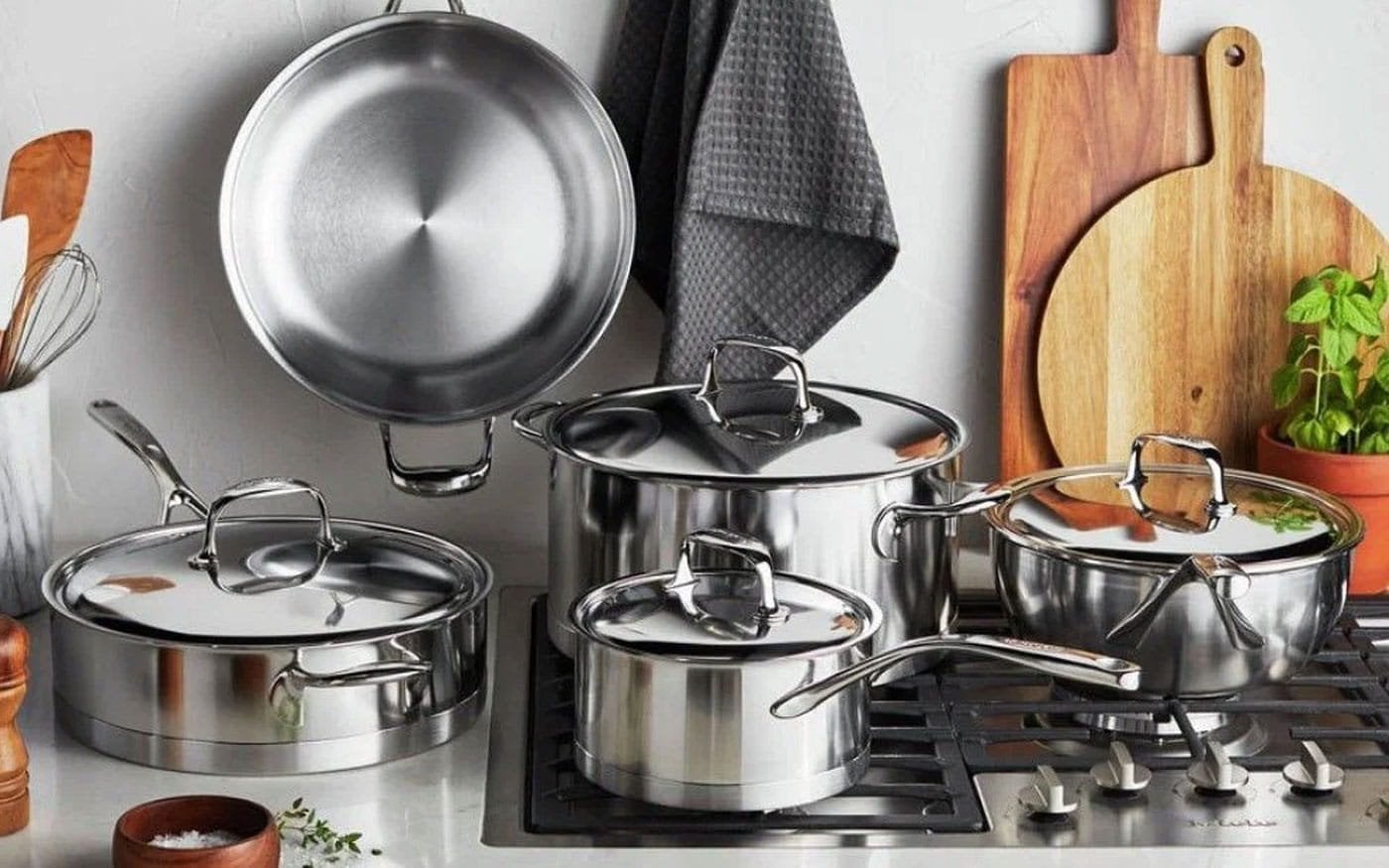 Demeyere Atlantis premium 7-ply stainless steel cookware set