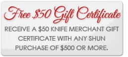 shun knife, shun knife sale, free gift, shun knives, shun classic