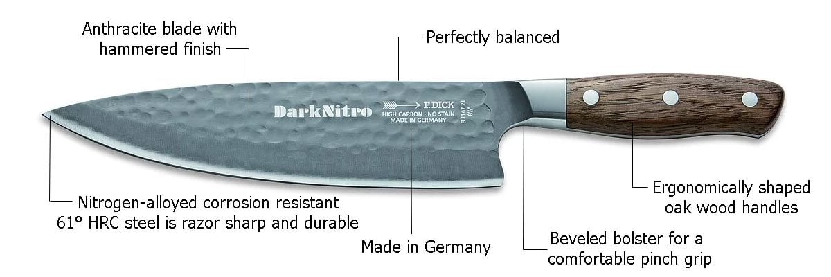 Friedrich Dick DarkNitro Knives Infographic